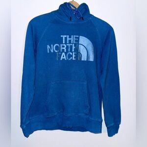 The North Face Women’s Half Dome Logo Hoodie Blue Shiny Metallic Size XS